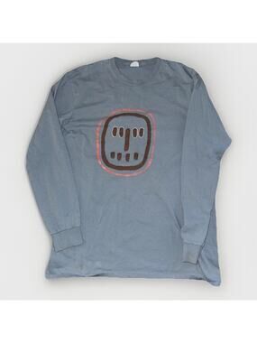 Avant Garde Hand Painted Long Sleeve Abstract Glyph Shirt Tall XL 22x31
